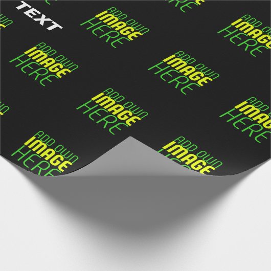 PAPIER CADEAU MODELE DE TEXTE D'IMAGE NOIRE SIMPLE ÉDITABLE MODE (Coin)