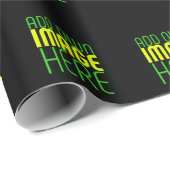 PAPIER CADEAU MODELE DE TEXTE D'IMAGE NOIRE SIMPLE ÉDITABLE MODE (Coin rond)