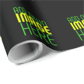 PAPIER CADEAU MODELE DE TEXTE D'IMAGE NOIRE SIMPLE ET MODIFIABLE (Coin rond)