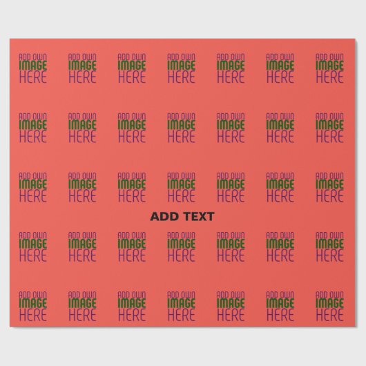 PAPIER CADEAU MODELE DE TEXTE D'IMAGE ROUGE ORANGE ÉDITABLE MODE (Plat)