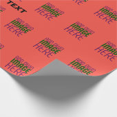 PAPIER CADEAU MODELE DE TEXTE D'IMAGE ROUGE ORANGE ÉDITABLE MODE (Coin)