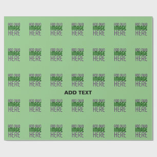 PAPIER CADEAU MODELE DE TEXTE D'IMAGE VERT MENTHE ÉDITABLE MODER