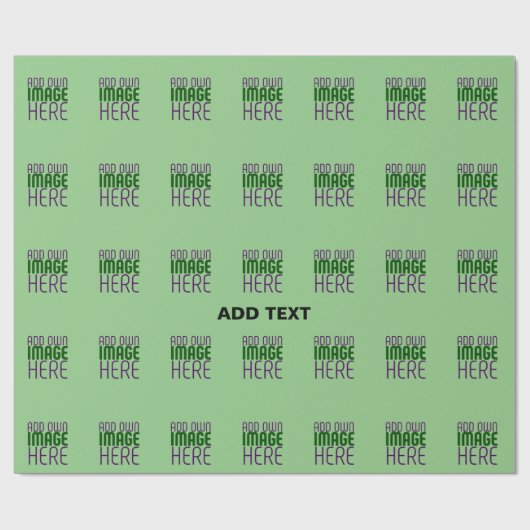 PAPIER CADEAU MODELE DE TEXTE D'IMAGE VERT MENTHE ÉDITABLE MODER (Plat)