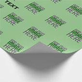 PAPIER CADEAU MODELE DE TEXTE D'IMAGE VERT MENTHE ÉDITABLE MODER (Coin)