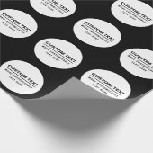 Papier Cadeau Modèle de texte personnalisable simple gras (Coin)