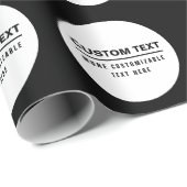 Papier Cadeau Modèle de texte personnalisable simple gras (Coin rond)