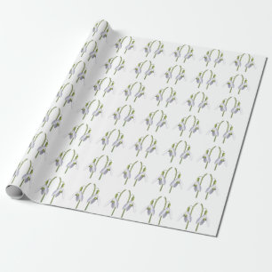 Papier Cadeau Modèle de tissu de perce-neige