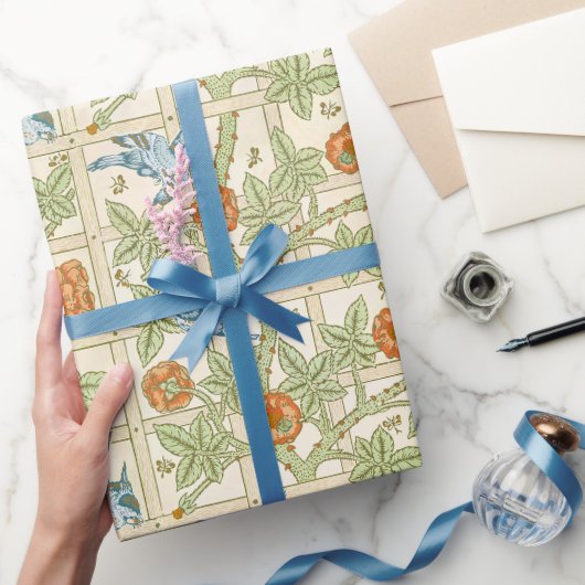 Papier Cadeau Modèle de treillis sans couture de William Morris  (Cadeaux)