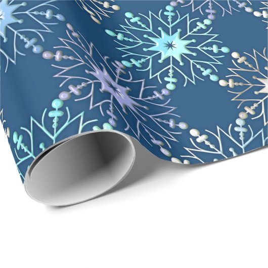 Papier Cadeau modèle de vacances de Noël (Coin rond)