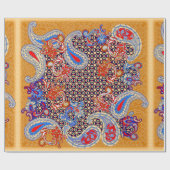 Papier Cadeau Modèle d'écharpe multicolore Paisley (Plat)