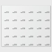 Papier Cadeau Modèle d'entreprise ou de nom minimal moderne rétr (Plat)