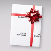 Papier Cadeau Modèle d'entreprise ou de nom minimal rétro modern