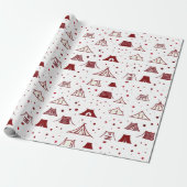 Papier Cadeau Modèle d'essai minimal rouge (Déroulé)