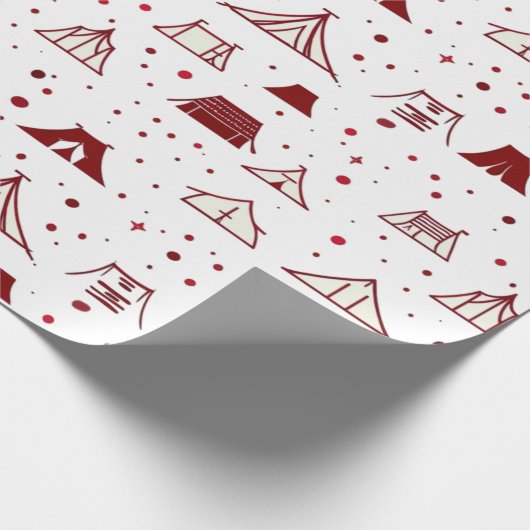 Papier Cadeau Modèle d'essai minimal rouge (Coin)