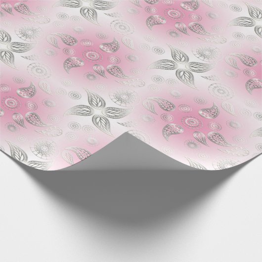 Papier Cadeau Modèle ethnique de Paisley Boho (Coin)