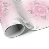 Papier Cadeau Modèle ethnique de Paisley Boho (Coin rond)