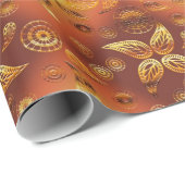 Papier Cadeau Modèle ethnique de Paisley Boho (Coin rond)