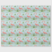 Papier Cadeau Modèle flamant rose (Plat)