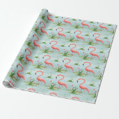 Papier Cadeau Modèle flamant rose (Déroulé)