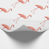 Papier Cadeau Modèle Flamingo rose féminin (Coin)