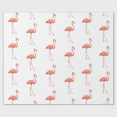 Papier Cadeau Modèle Flamingo rose féminin (Plat)