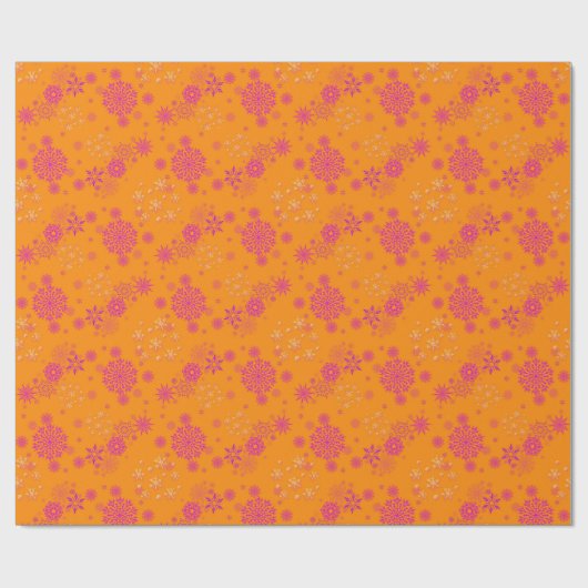 Papier Cadeau Modèle flocon de neige Noël hiver Hanoukka (Plat)