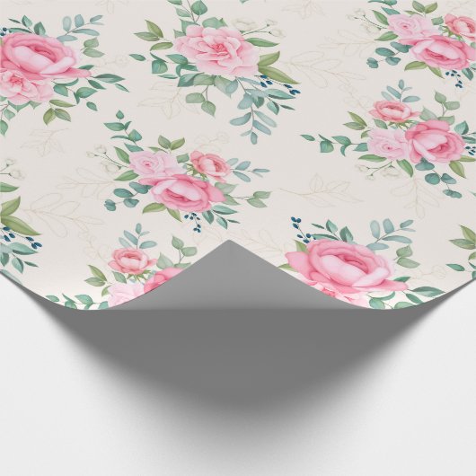 Papier Cadeau Modèle floral (Coin)