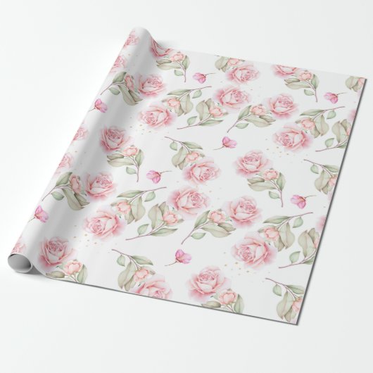 Papier Cadeau Modèle floral (Déroulé)