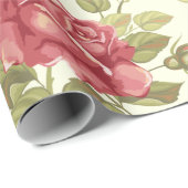 Papier Cadeau Modèle floral (Coin rond)