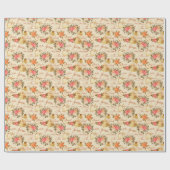 Papier Cadeau Modèle floral (Plat)