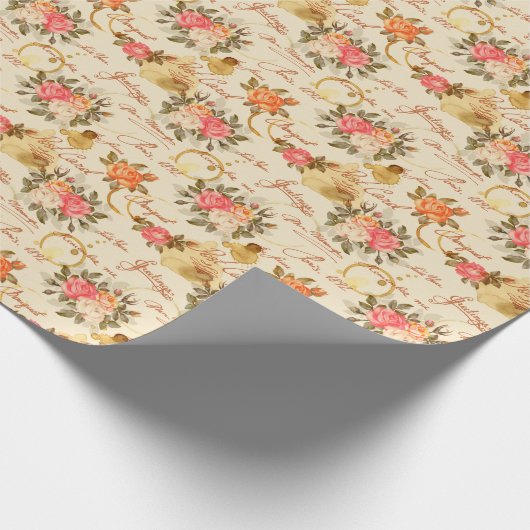 Papier Cadeau Modèle floral (Coin)