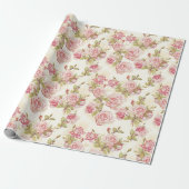 Papier Cadeau Modèle floral (Déroulé)