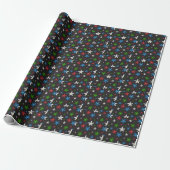 Papier Cadeau Modèle floral (Déroulé)