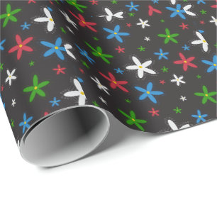 Papier Cadeau Modèle floral
