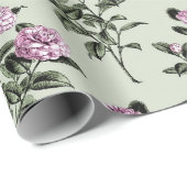Papier Cadeau Modèle floral (Coin rond)