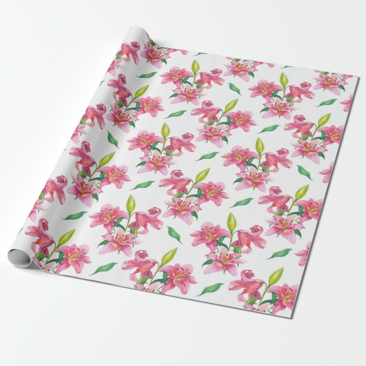 Papier Cadeau Modèle floral (Déroulé)