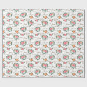 Papier Cadeau Modèle floral (Plat)