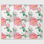 Papier Cadeau Modèle floral (Plat)