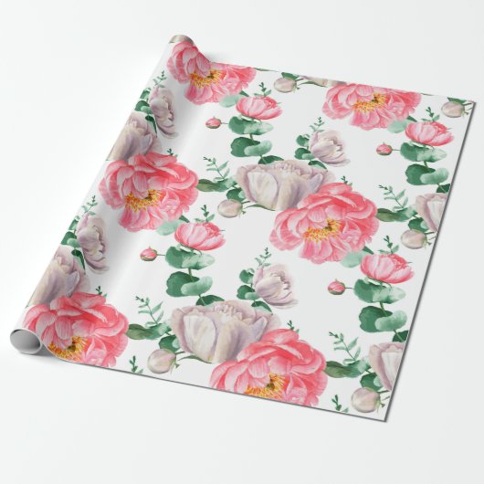 Papier Cadeau Modèle floral (Déroulé)