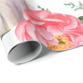 Papier Cadeau Modèle floral (Coin rond)