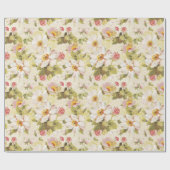 Papier Cadeau Modèle floral (Plat)