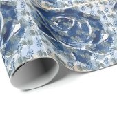 Papier Cadeau Modèle floral (Coin rond)