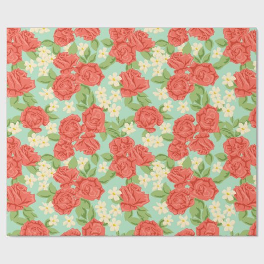 Papier Cadeau Modèle floral (Plat)