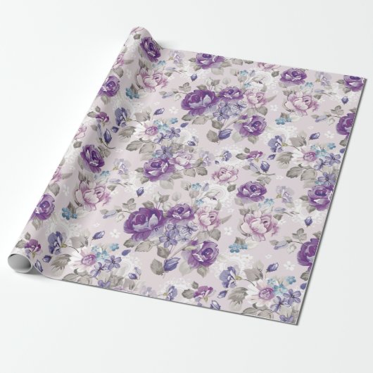 Papier Cadeau Modèle floral (Déroulé)