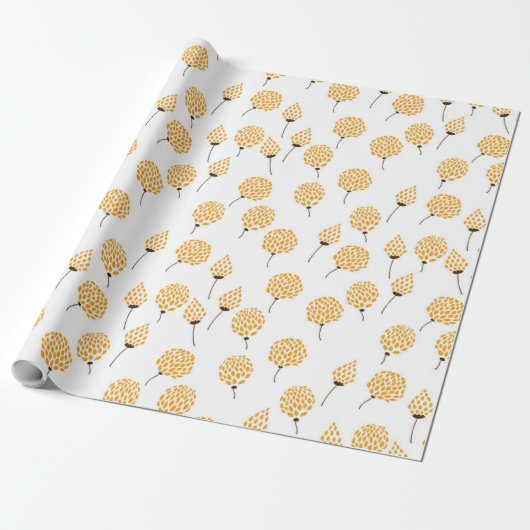 Papier Cadeau Modèle floral (Déroulé)