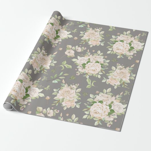 Papier Cadeau Modèle floral (Déroulé)