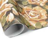 Papier Cadeau Modèle floral (Coin rond)