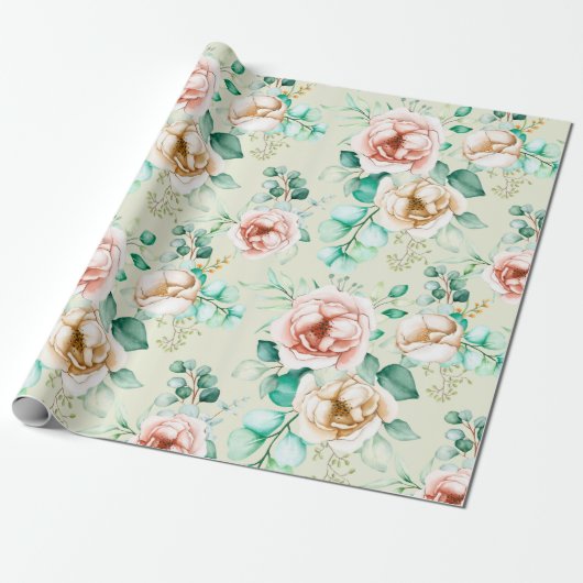 Papier Cadeau Modèle floral (Déroulé)
