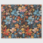 Papier Cadeau Modèle floral 12 | Papier d'enrobage (Plat)