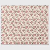 Papier Cadeau Modèle floral 5 (Plat)